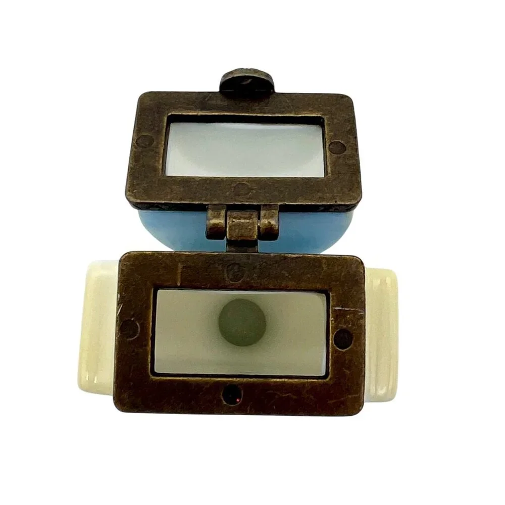 Vintage Ceramic Morning Glory Hinged Trinket Box Midwest Of Cannon Falls - Picture 8 of 9